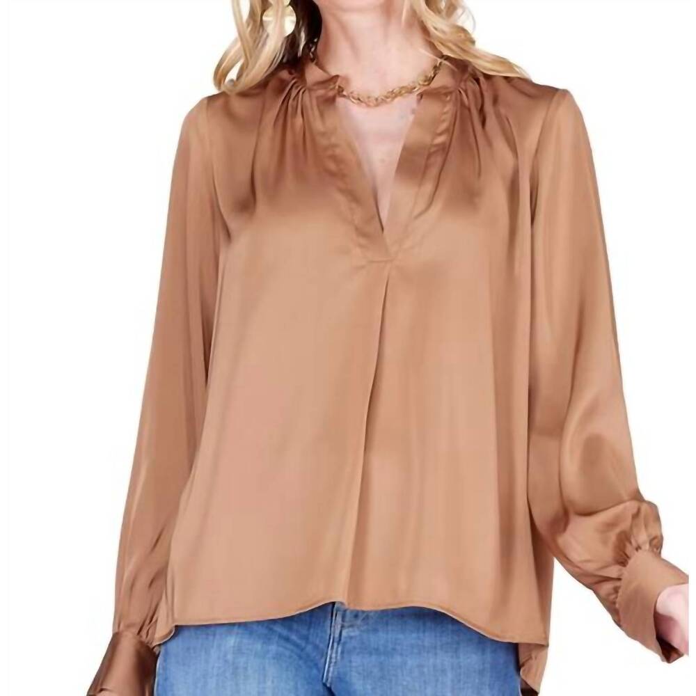 NEW JOY JOY coco v-neck top in bronze